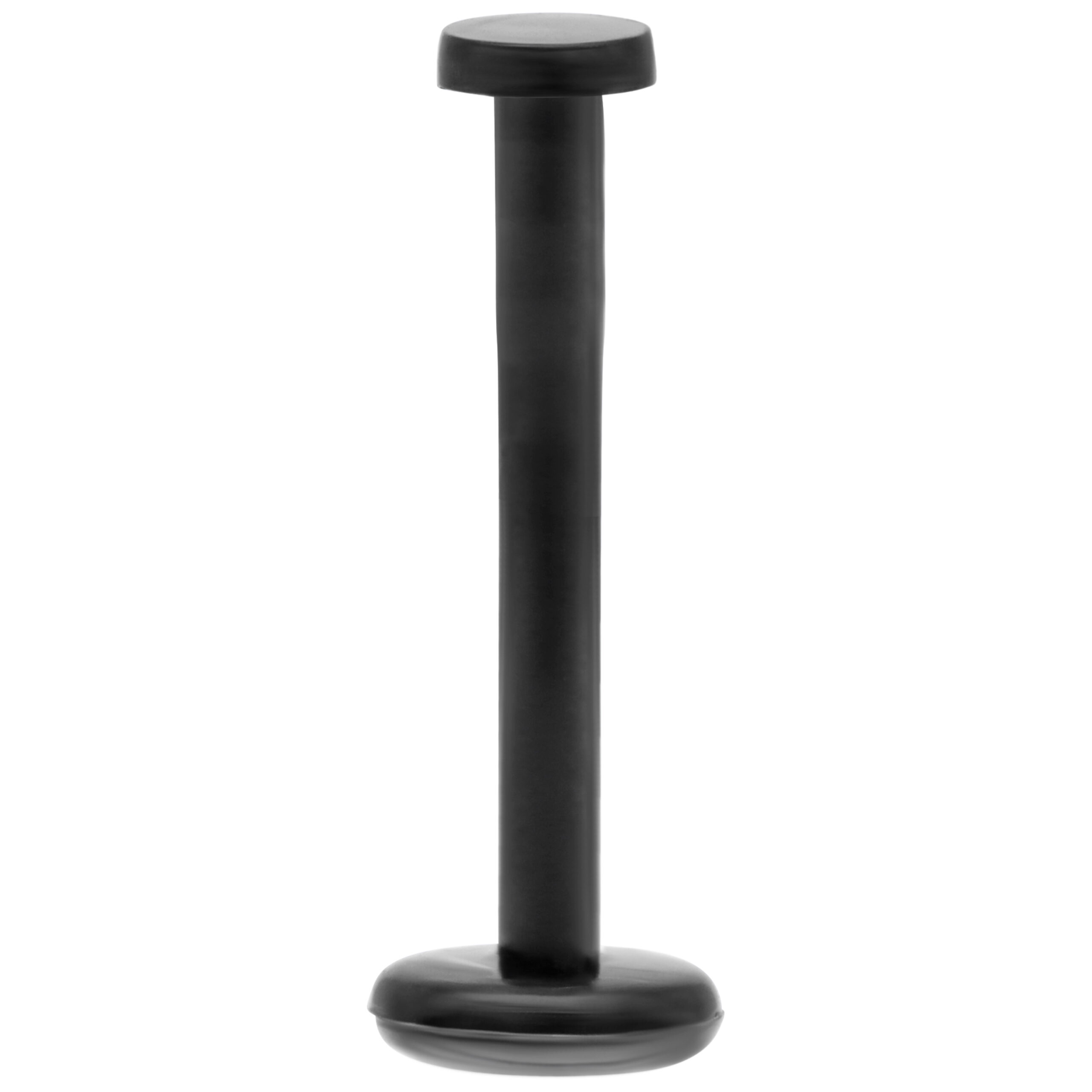 Schwarzer Push-Fit Basic Stab für Piercings Schwarzer Push-Fit Basic Stab stehend auf weißem Hintergrund