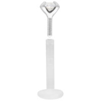 Kristallklarer Micro Labret Push Fit Kristallklarer Micro Labret aus Bioplast mit Push Fit auf weißem Hintergrund