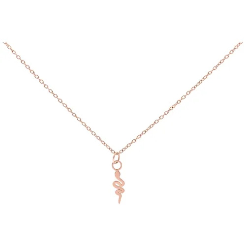 Roségoldene Little Snake Kette aus Chirurgenstahl auf weißem Hintergrund