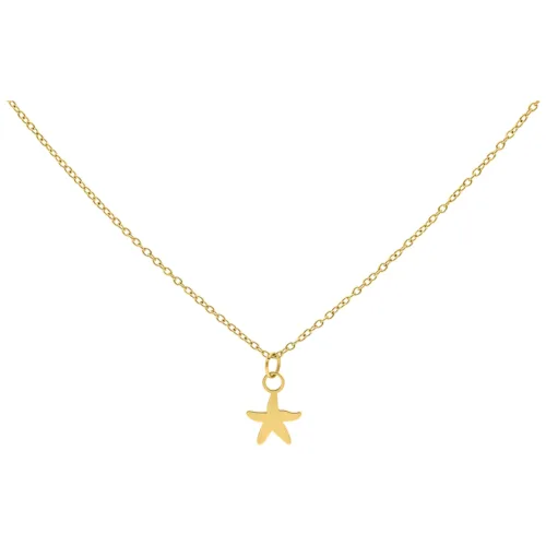 Goldene Kette mit kleinem Seestern-Anhänger, Studiohintergrund