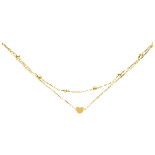 Goldene Fußkette mit kleinem Herzanhänger auf weißem Hintergrund