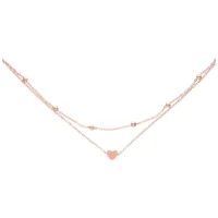 Roségoldenes Little Heart Fußkettchen Roségoldenes Fußkettchen mit Herzanhänger und verstellbarer Länge, auf weißem Hintergrund