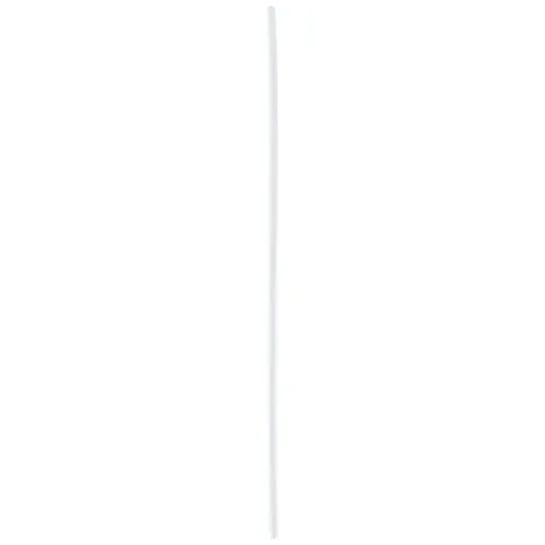 Langer weißer Piercing-Stab aus Bioplast, 1,6 mm dick, 90 mm lang, auf weißem Hintergrund