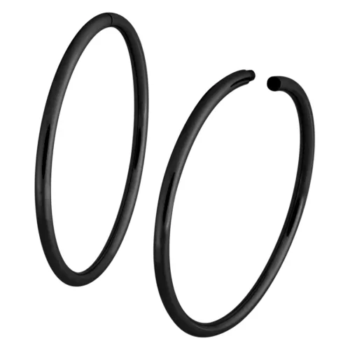 Hollowed Hoops<!--5d64c595b6186--> - Black Metal
