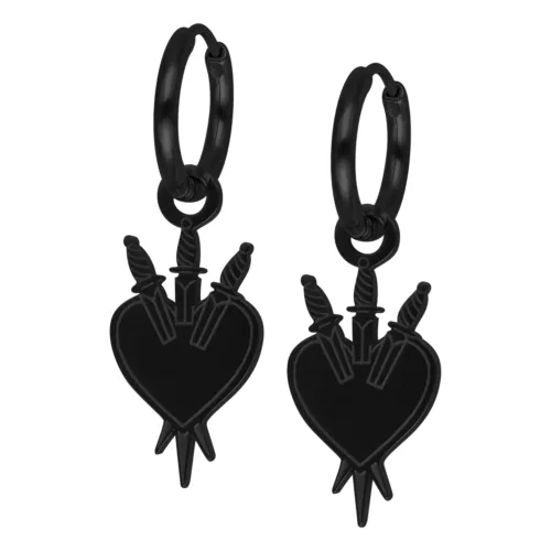 Little Sword Heart Hoops