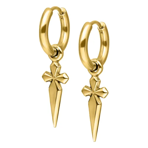 Little Sword Cross Hoops
