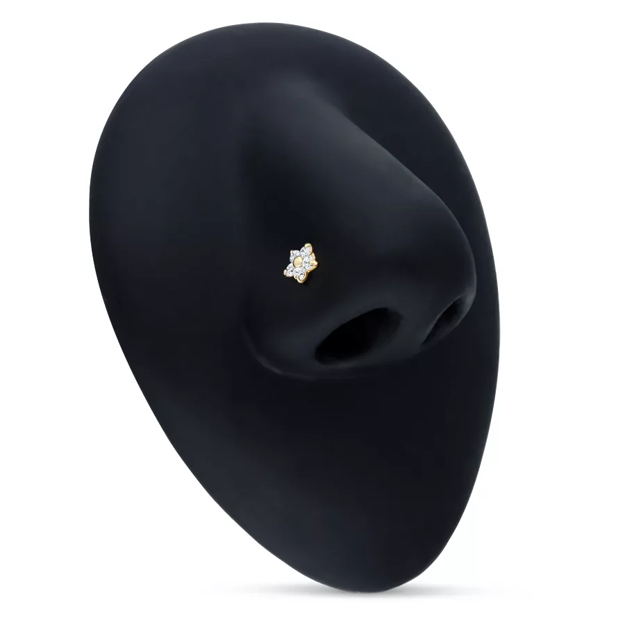 18k Crystal Flower Nosestud 18k Crystal Flower Nosestud