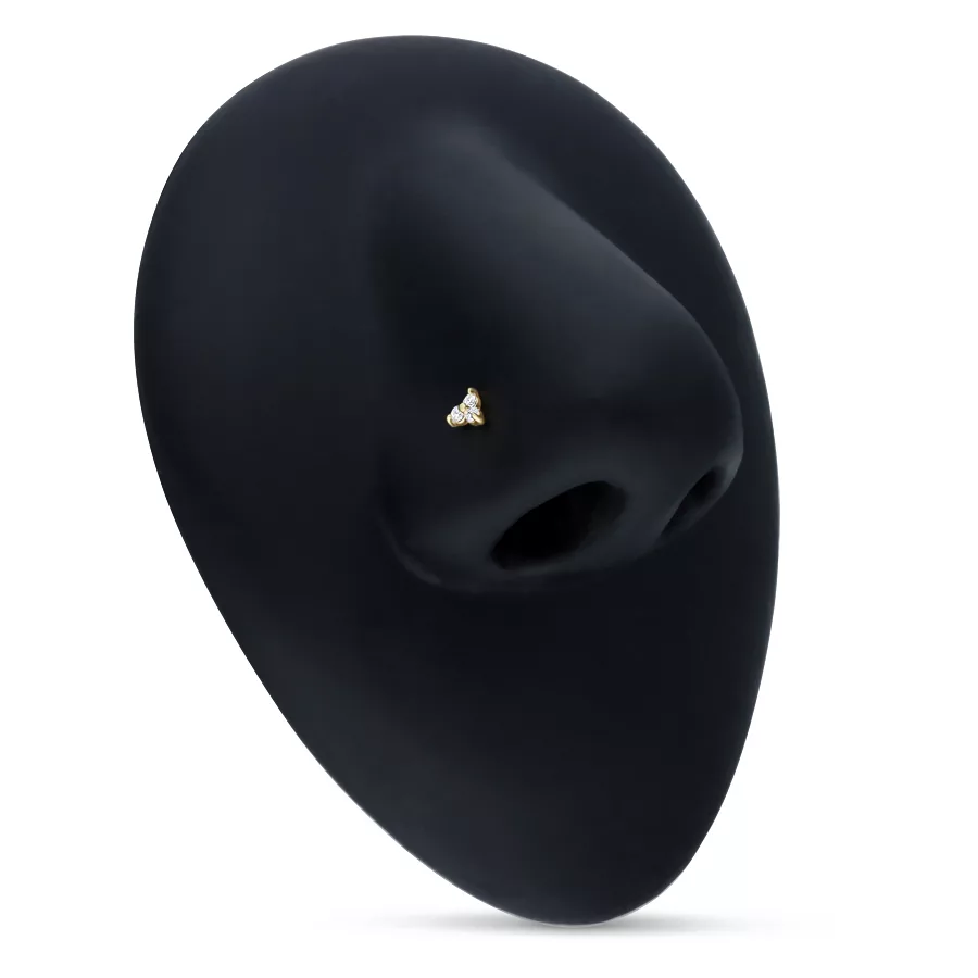 18k Trinity Nosestud 18k Trinity Nosestud