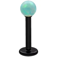 Mintgrüner Opal Labret 5 mm Schwarzes Titan Labret mit mintgrünem Opal, 5 mm Länge