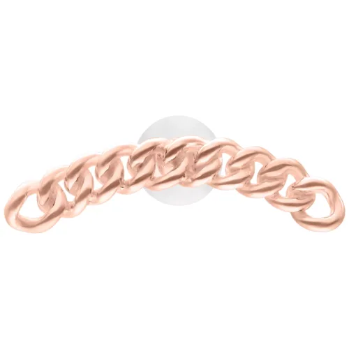 Roségoldenes Chunky Chain Labret mit 5.0 mm Plattengröße auf weißem Hintergrund
