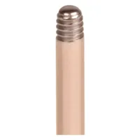Roségoldenes Titan Labret mit Außengewinde Nahaufnahme eines roségoldenen Labrets aus Titan mit Außengewinde auf weißem Hintergrund