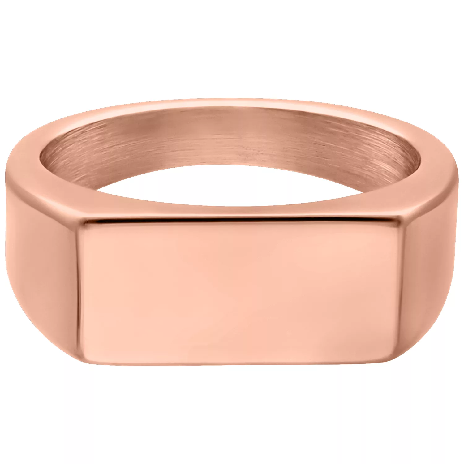 Sealed Ring in Roségold, 17,0 mm Größe Roségoldener Sealed Ring, 17,0 mm, auf weißem Hintergrund
