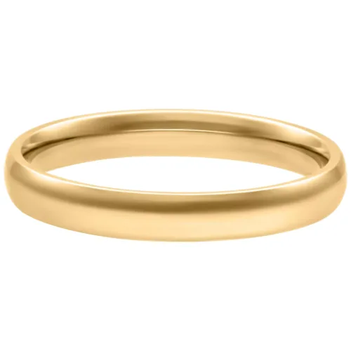 Schlichter goldener Ring aus Chirurgenstahl, 17,0 mm Größe, auf weißem Hintergrund