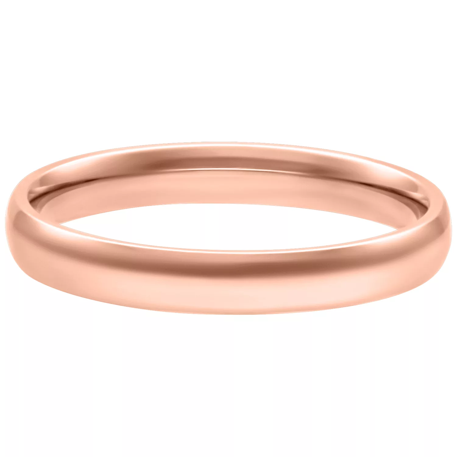 Basic Ring in Roségold, 17,0 mm Roségoldener Ring in 17,0 mm auf weißem Hintergrund