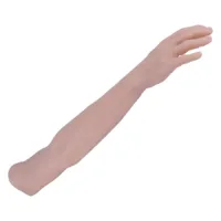 Tattoo Übungsarm aus Silikon, rechts, beige Beiger Silikon-Tattoo-Übungsarm für Rechtshänder auf weißem Hintergrund