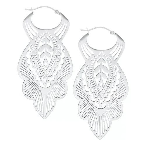 Mandala Leaf Hoops<!--5c66c9151f30b-->