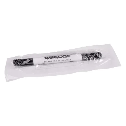 Steriler Skinmarker von Wildcat in transparenter Verpackung auf weißem Hintergrund