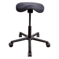 T4 Gentleman Workingchair aus Kunstleder Schwarzer T4 Gentleman Workingchair mit Kunstlederbezug und Aluminiumfuß