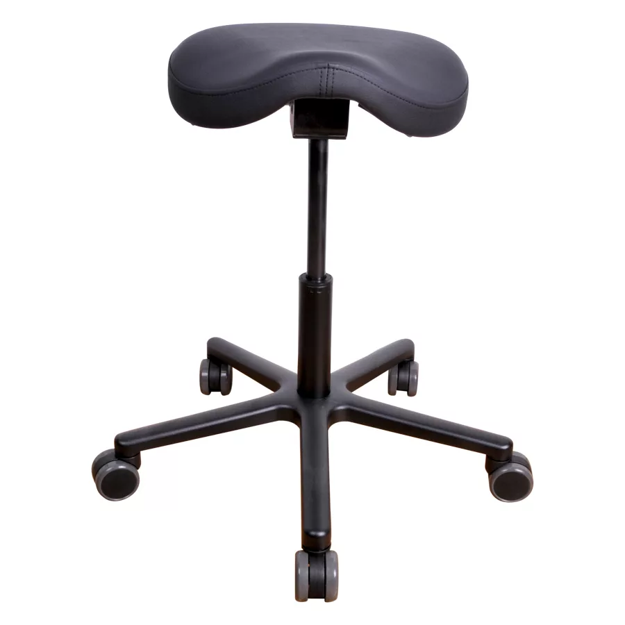 T4 Gentleman Workingchair aus Kunstleder Schwarzer T4 Gentleman Workingchair mit Kunstlederbezug und Aluminiumfuß