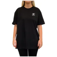 Schwarzes Oversized T-Shirt aus Baumwolle Unisex schwarzes Heavy Oversized T-Shirt, frontal, neutraler Hintergrund