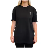 Schwarzes Oversized T-Shirt von Wildcat Schwarzes Oversized Boyfriend T-Shirt aus Baumwolle auf weißem Hintergrund