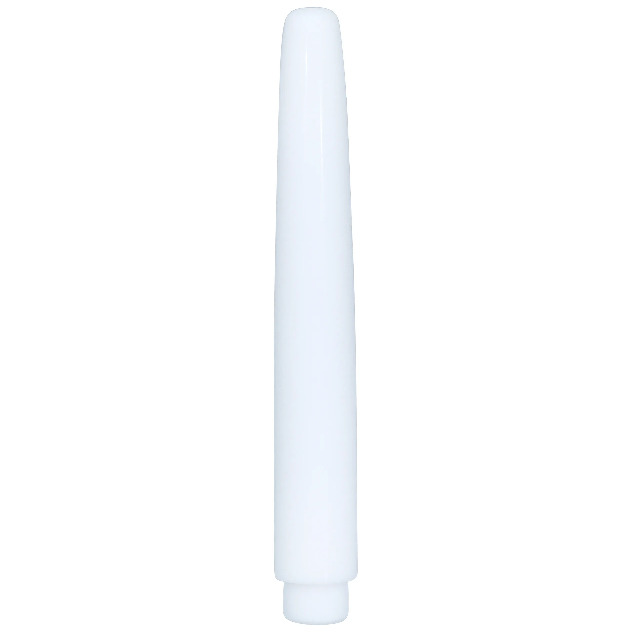 PTFE Dehnstab für Innengewinde, 90mm Weißer PTFE Dehnstab für Ohrpiercings auf weißem Hintergrund