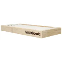 Schwarzer Ring Display von Wildcat Rechteckiger schwarzer Ring Display aus Holz mit Wildcat-Logo