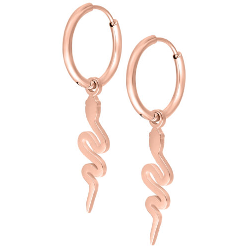 Little Snake Hoops<!--5cf8f2088aaac--> - Rosegold