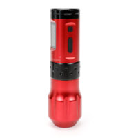 Ava - Kabellose Tattoomaschine Rot 38 mm Griff Rote kabellose Tattoomaschine mit 38 mm Griff auf weißem Hintergrund