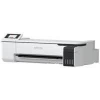 Weißer Epson SureColor SC-T3100x Drucker auf schlichtem Hintergrund
