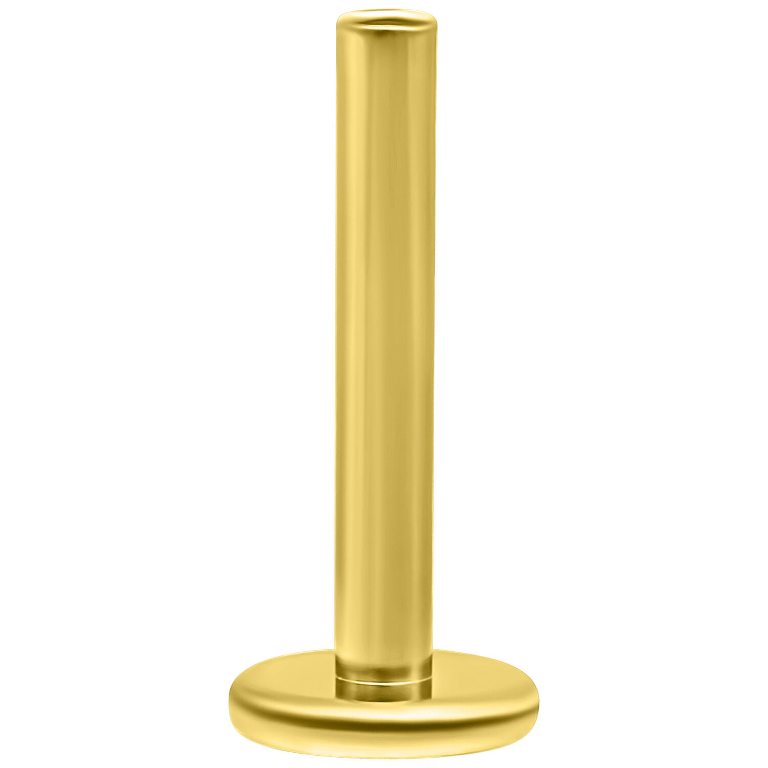 14K Gold Labret Perfect Fit 8,0 mm Goldenes 14K Labret mit Perfect Fit, Länge 8,0 mm, auf weißem Hintergrund