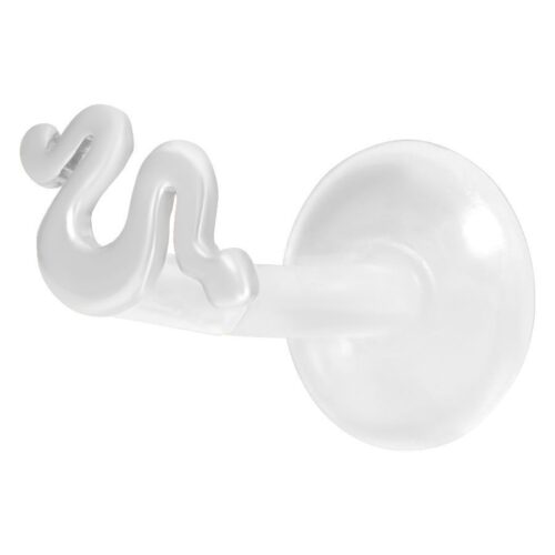 Silbernes Schlangen-Labret-Piercing auf weißem Hintergrund
