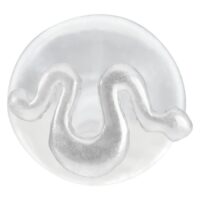 Silbernes Snake Push-Fit Labret Piercing Silbernes Snake Push-Fit Labret Piercing auf weißem Hintergrund