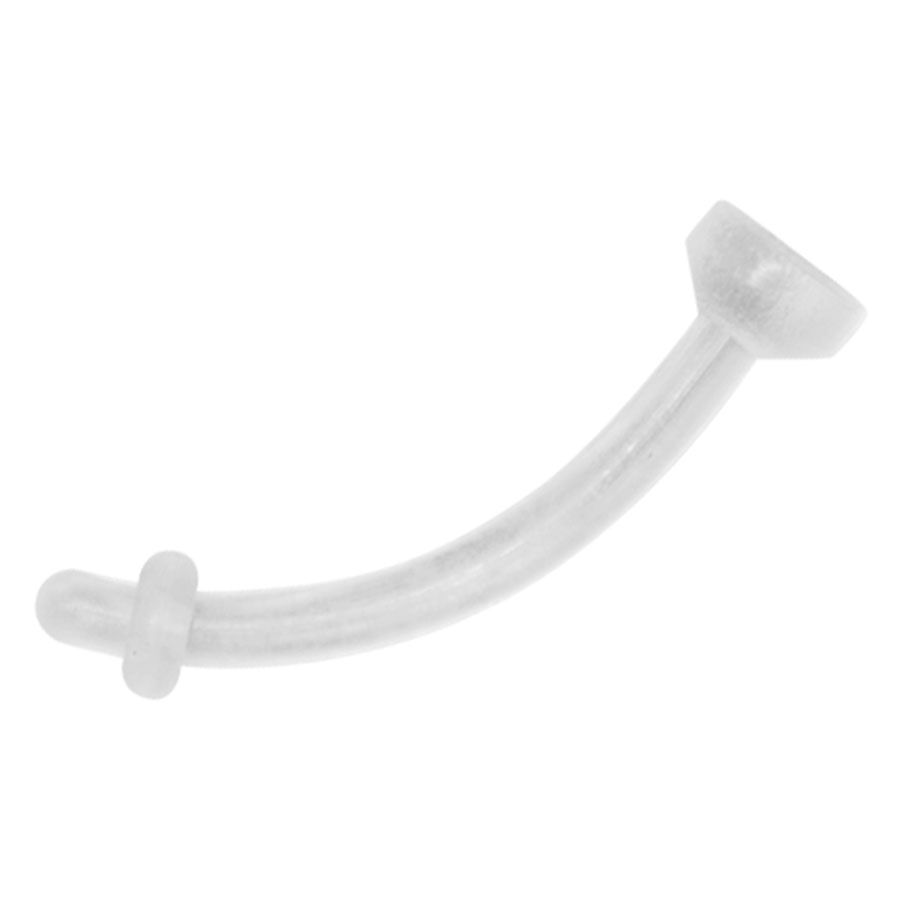 Transparenter Retainer 1.6mm Piercing Durchsichtiger Retainer 1.6mm auf weißem Hintergrund