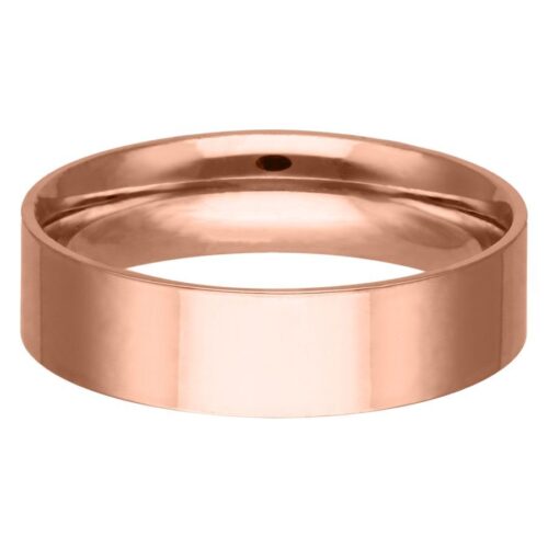 Roségoldener Ring aus Chirurgenstahl, 22,0 mm, auf weißem Hintergrund