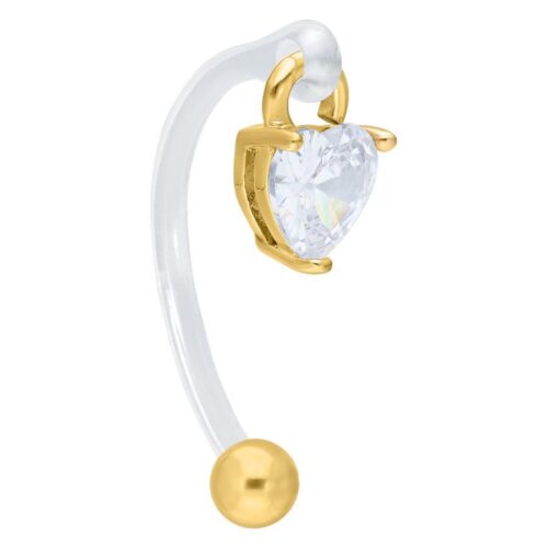 Hanging Little Heart Intimate Bananabell - Golden Metal