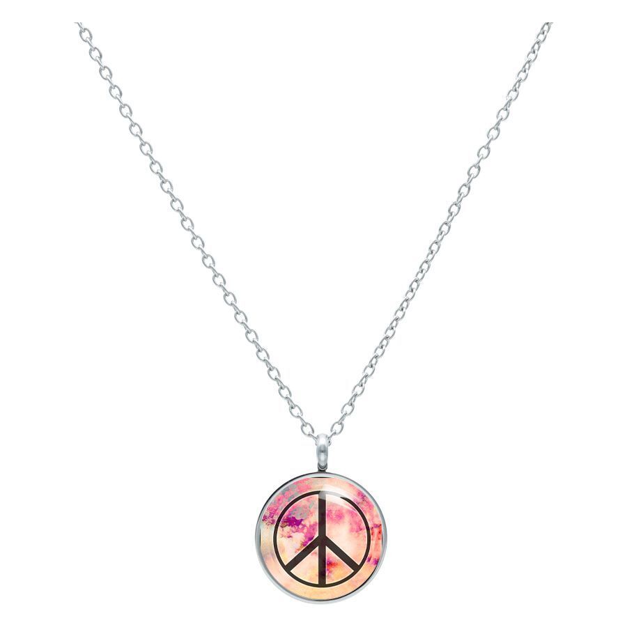 Peace Black Pink Necklace Peace Black Pink Necklace