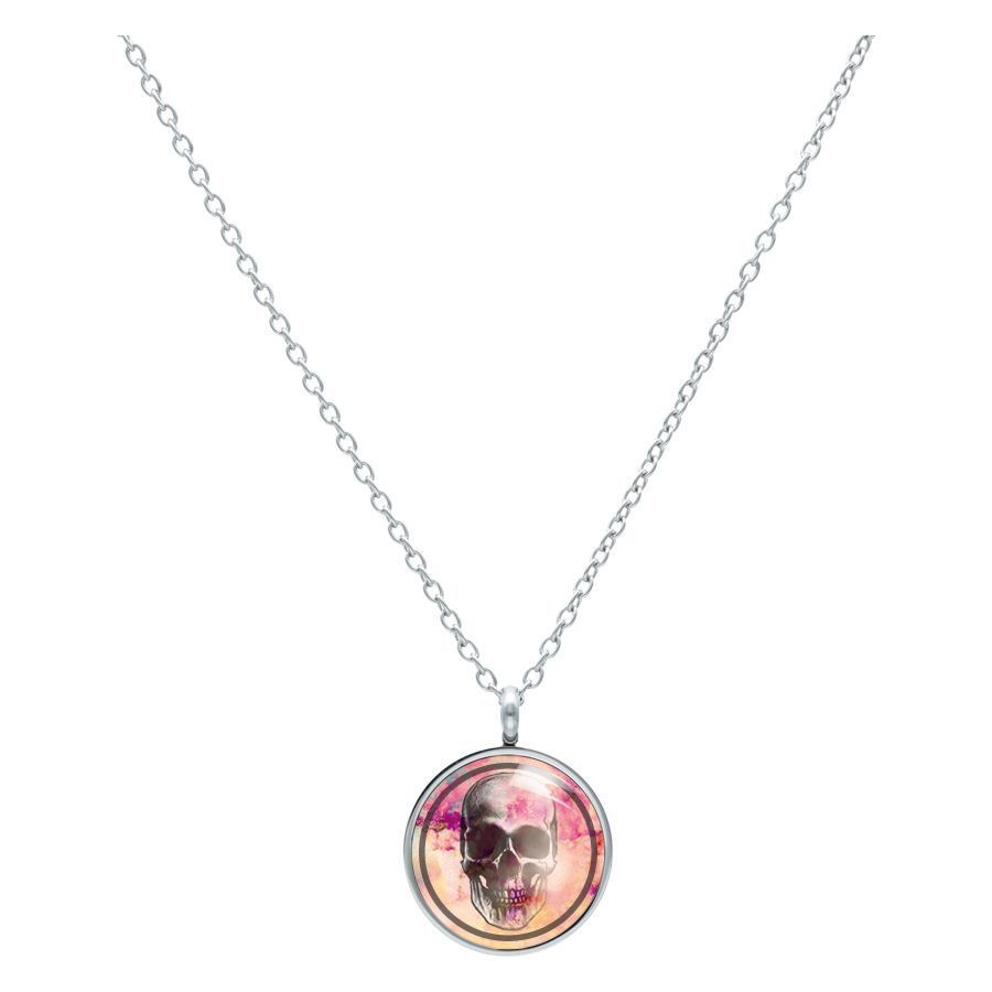 Skull Black Pink Necklace Skull Black Pink Necklace