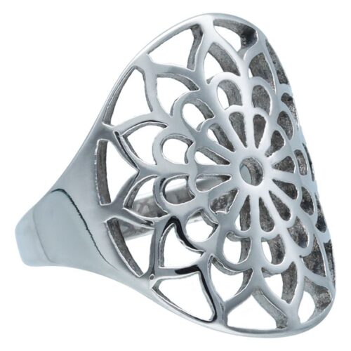 Silver Boho Flower Ring<!--5fcf92edd19f2-->