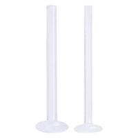 PTFE Labret Stab für Piercings Zwei transparente PTFE Labret Stäbe auf weißem Hintergrund