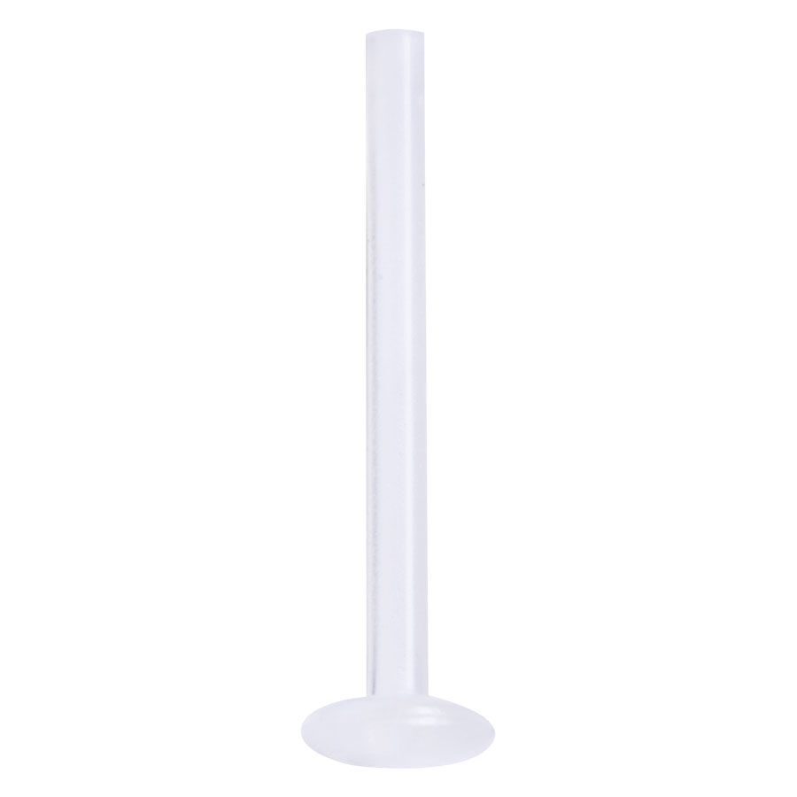 PTFE Labret Stab 18mm unisex Transparenter PTFE Labret Stab von Wildcat auf weißem Hintergrund
