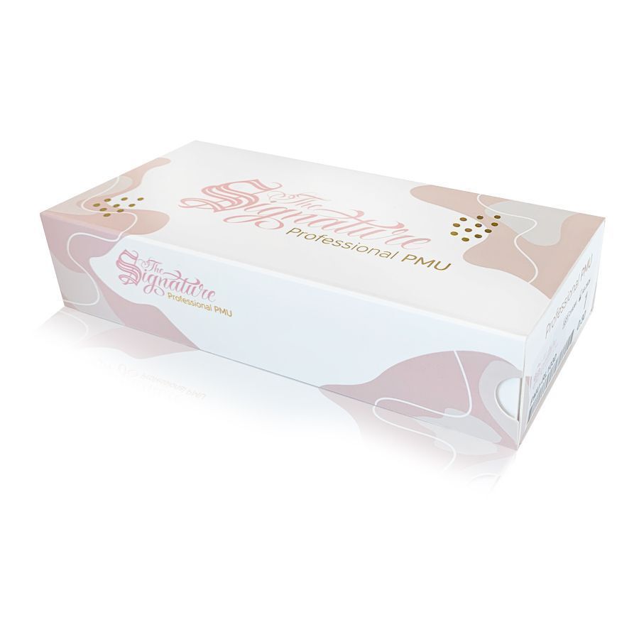 Premium PMU Taper Cartridges Box 20 Stk Weiße Box mit rosa und goldenen Akzenten, The Signature Professional PMU