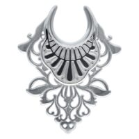 Barocke Ear Saddles in Silber, Filigran Filigrane barocke Ear Saddles aus silbernem Chirurgenstahl