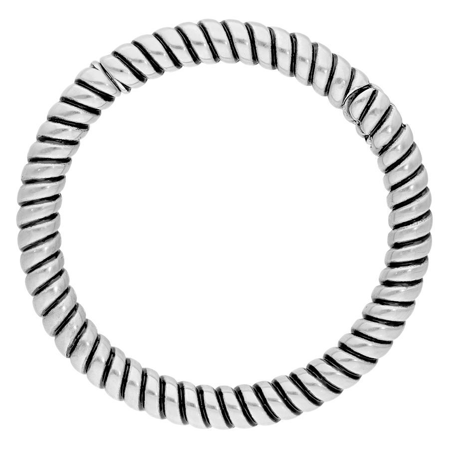 Twisted Rope Ohrgewichte aus Chirurgenstahl Silbernes Ohrgewicht mit gedrehter Seilstruktur auf weißem Hintergrund