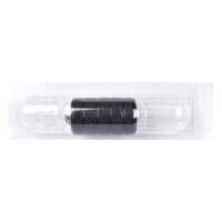 Schwarzer Hartgummi-Griff mit flachem Ende Schwarzer Hartgummi-Griff mit flacher Spitze in transparenter Verpackung