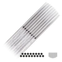 Magnum Curved Long Taper Tattoonadeln aus Chirurgenstahl 316L auf weißem Hintergrund