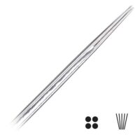 Runde Liner Long Taper Nadel 50 Stk Runde Tattoonadel aus Chirurgenstahl auf weißem Hintergrund