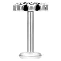 Silbernes Blossom Labret Piercing Blossom Labret