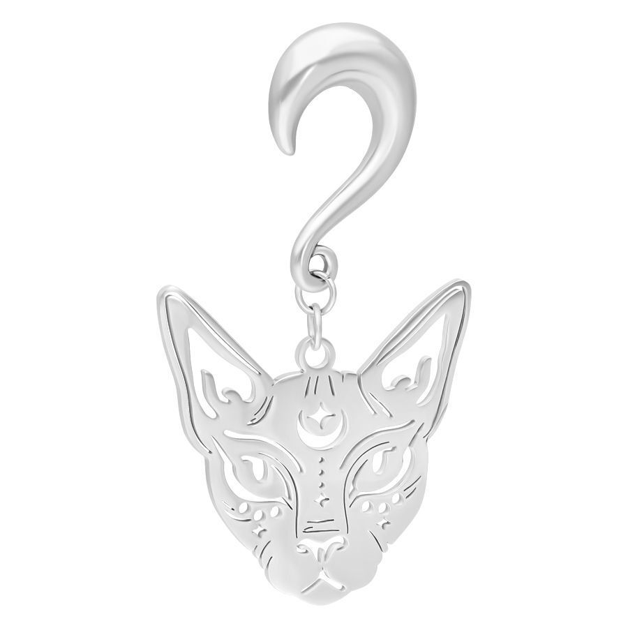 Silberne Sphynx Ohrgewichte 8,0 mm Sphynx Ear Weights