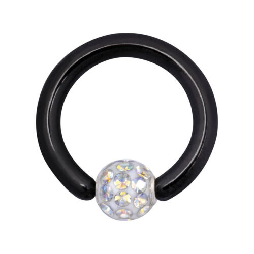 Klemmkugelring With Multi Jewelled Ball<!--5c615a7e5e48a-->